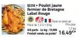 Thiriet Poulet jaune fermier de Bretagne offre