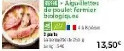 Thiriet Aiguillettes de poulet fermier biologiques offre