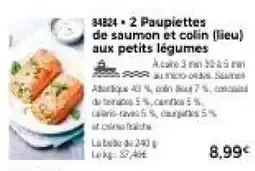 Thiriet 34824 • 2 Paupiettes de saumon et colin (lieu) aux petits légumes offre