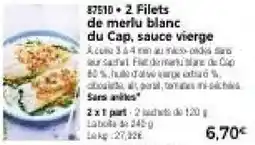 Thiriet 87510 • 2 Filets de merlu blanc du Cap, sauce vierge offre