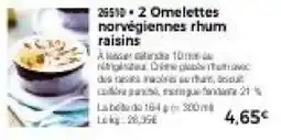 Thiriet 2 Omelettes norvégiennes rhum raisins offre