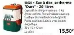 Thiriet Sac à dos isotherme "Ours" offre