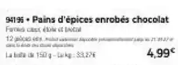 Thiriet Pains d'épices enrobés chocolat offre