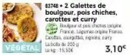 Thiriet 83748 + 2 Galettes de boulgour, pois chiches, carottes et curry offre