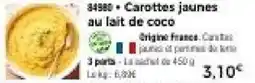 Thiriet Carottes jaunes au lait de coco offre