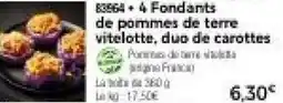 Thiriet Fondants de pommes de terre vitelotte, duo de carottes offre