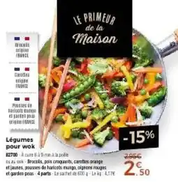 Thiriet LE PRIMEUR de la Maison Légumes pour wok offre