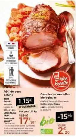 Thiriet Carottes en rondelles biologiques offre