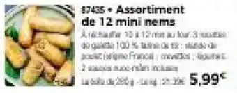 Assortiment de 12 mini nems