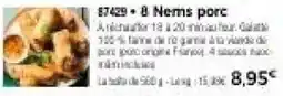 Thiriet 8 Nems porc offre