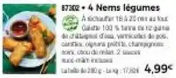 Thiriet 4 Nems légumes offre