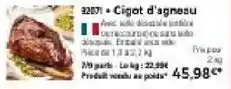 Thiriet Cigot d'agneau offre