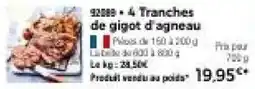 Thiriet Tranches de gigot d'agneau offre