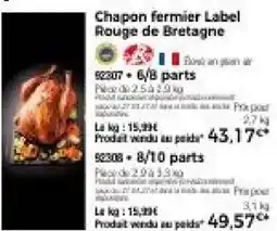 Thiriet Chapon fermier Label Rouge de Bretagne offre
