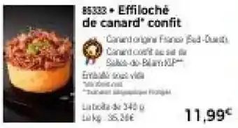 Effiloché de canard* confit