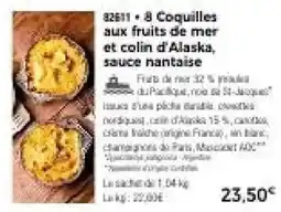Thiriet 8 Coquilles aux fruits de mer et colin d'Alaska, sauce nantaise offre
