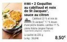 Thiriet Coquilles au cabillaud et noix de St-Jacques offre