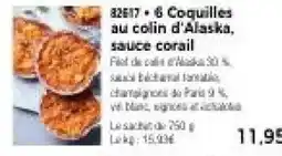 Thiriet Coquilles au colin d'Alaska offre