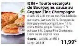 Thiriet 82158 Tourte escargots de Bourgogne, sauce au Cognac Fine Champagne offre