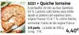Thiriet Quiche lorraine offre