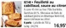 Thiriet Feuilleté au cabillaud offre