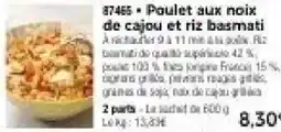 Thiriet 87465 Poulet aux noix de cajou et riz basmati offre