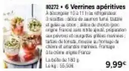 Thiriet 6 Verrines apéritives offre