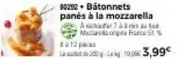 Thiriet Bâtonnets panés à la mozzarella offre