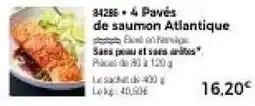Thiriet 4 Pavés de saumon Atlantique offre