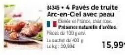 Thiriet Arc-en-Ciel 4 Pavés de truite avec peau offre