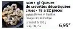 Thiriet Queues de crevettes décortiquées crues offre