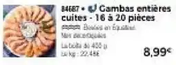 Thiriet Gambas entières cuites offre