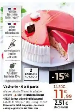 Thiriet Vacherin offre