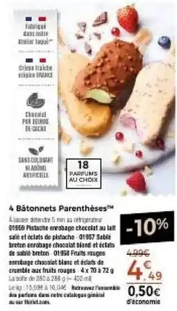 Thiriet Bâtonnets Parenthèses offre
