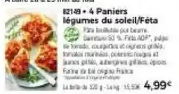 Thiriet 4 Paniers légumes du soleil/Féta offre