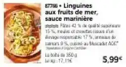 Thiriet Linguines aux fruits de mer, sauce marinière offre