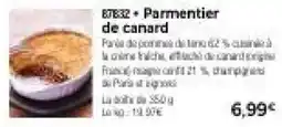 Thiriet Parmentier de canard offre