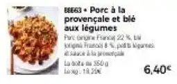 Thiriet B8663 Porc à la provençale et blé aux légumes offre