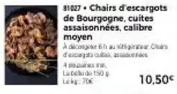 Thiriet Chairs d'escargots de Bourgogne offre