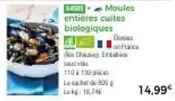 Thiriet BAGGI Moules entières cuites biologiques offre