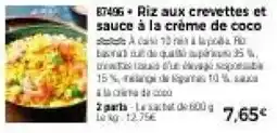 Thiriet B749G Riz aux crevettes et sauce à la crème de coco offre