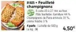 Thiriet Feuilleté champignons offre