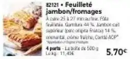 Thiriet Feuilleté jambon/fromages offre