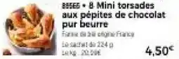 Thiriet 8 Mini torsades aux pépites de chocolat pur beurre offre