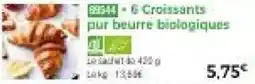 Thiriet 6 Croissants pur beurre biologiques offre