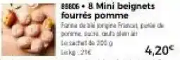 Thiriet 8 Mini beignets fourrés pomme offre