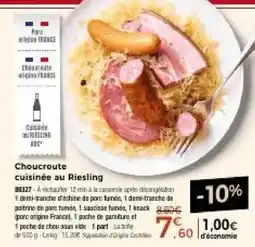 Thiriet Choucroute cuisinée au Riesling offre