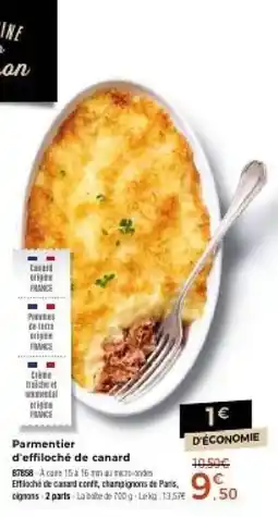 Thiriet Parmentier d'effiloché de canard offre