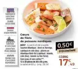 Thiriet Cœurs de filets de poissons nordiques offre