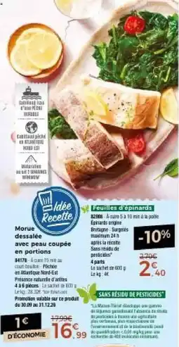 Thiriet Feuilles d'épinards offre
